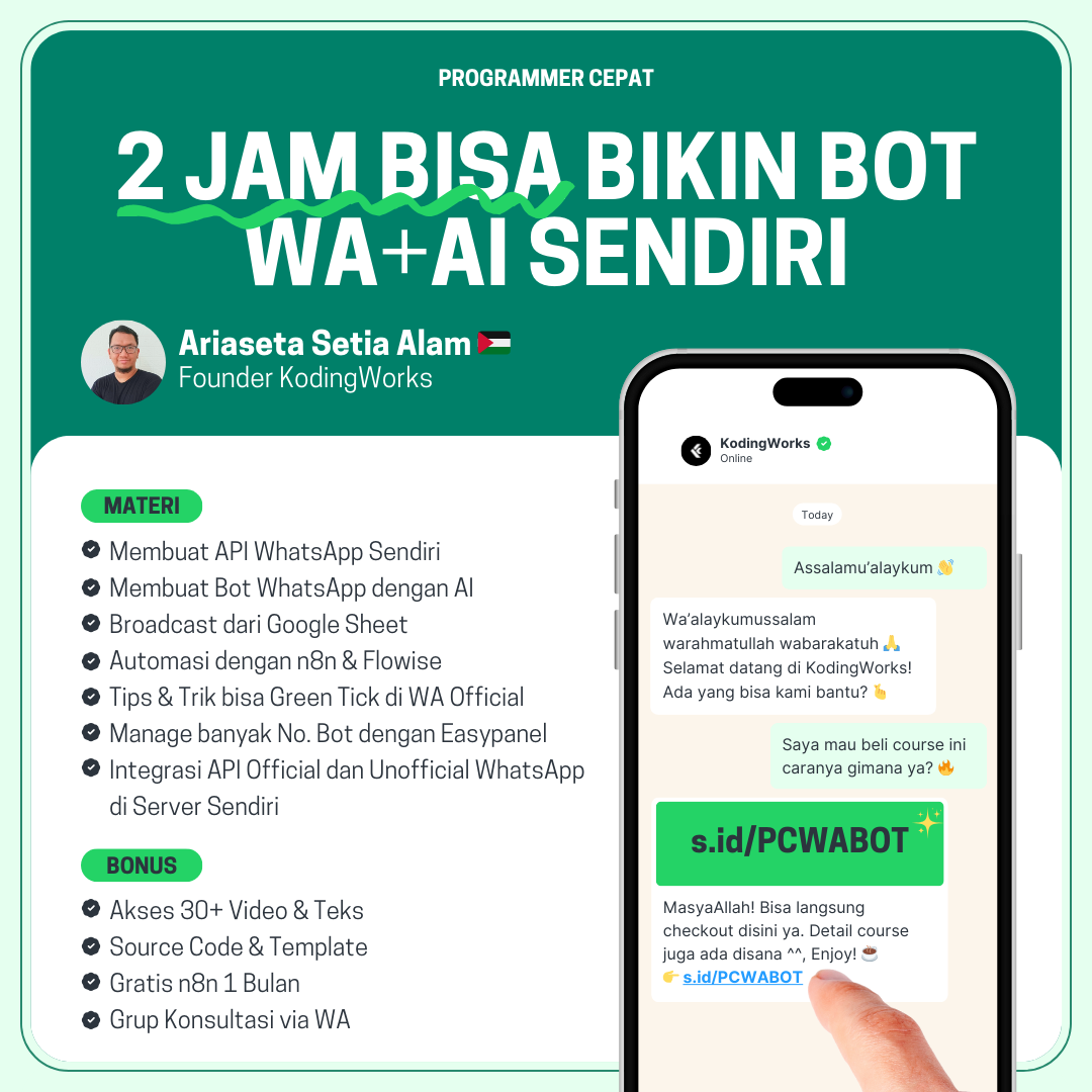 WhatsApp Super Bootcamp – Bikin WhatsApp Bot + AI (WSB)